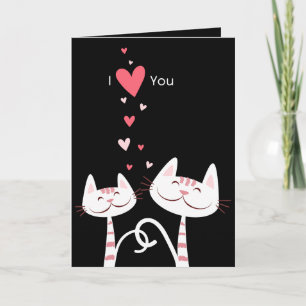 I Love You Cats (black) Valentine シーズンカード
