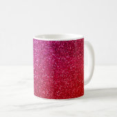  I love you chic pink glitter background コーヒーマグカップ (正面右)