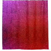 I love you chic pink glitter background シャワーカーテン (正面)