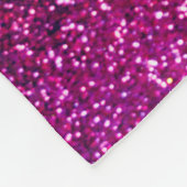 I love you chic pink glitter background フリースブランケット (角)