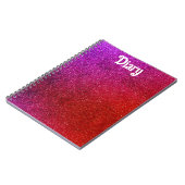I love you chic pink glitter background Abstract ノートブック (左側)