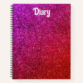 I love you chic pink glitter background Abstract ノートブック