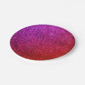 I love you chic pink glitter background Abstract ペーパープレート (アングル)