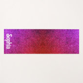 I love you chic pink glitter background Abstract ヨガマット (正面(横))