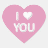 I Love You Cloudハート ハートシール (正面)
