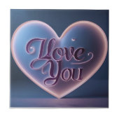 I Love You Connected In A Heart タイル (正面)
