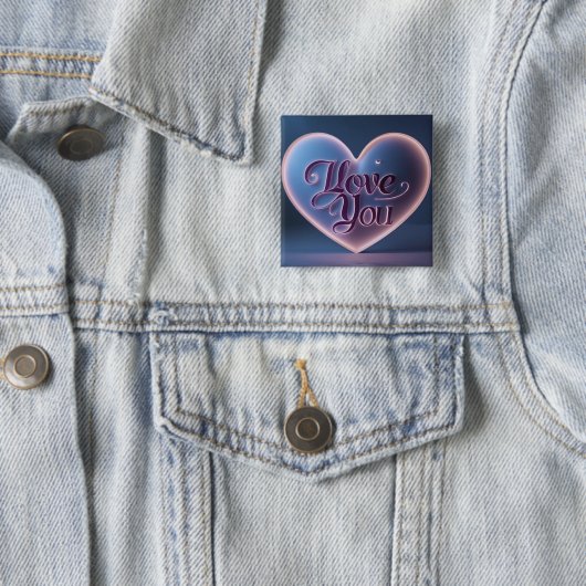 I Love You Connected In A Heart 缶バッジ (インサイチュ)