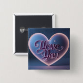 I Love You Connected In A Heart 缶バッジ (正面&裏面)