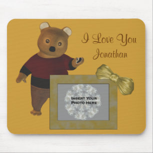 I Love You Cute Bear追加フォトマウスパッド マウスパッド