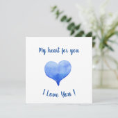 I Love You Cute Blue Heart Valentine's Day (スタンド正面)