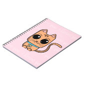 I Love You, Cute Caramel Cat Illustration Art Prin ノートブック (左側)