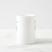 I Love You Cute Green and Blue Heart Birthday    ボーンチャイナマグカップ (正面)