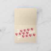 I Love You Cute Heart Garland Valentine Card シーズンカード (内部)