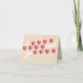 I Love You Cute Heart Garland Valentine Card シーズンカード (正面)
