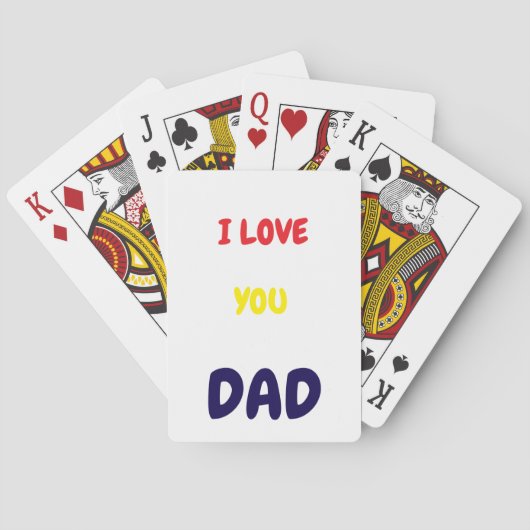 I Love you dad Elegant and Modern  トランプ (裏面)