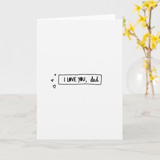 I Love You Dad Simple Message Card カード (黄色い花)