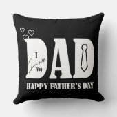 I Love You Dad Tie Hearts クッション (裏面)