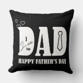 I Love You Dad Tie Hearts クッション (正面)