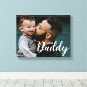 I Love You Daddy カスタムPhoto キャンバスプリント (インサイチュ (ウッドフロア))