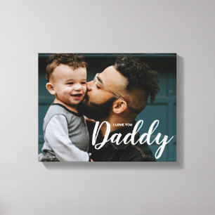 I Love You Daddy カスタムPhoto キャンバスプリント