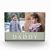 I Love You Daddy / セージグリーン フォトブロック (正面)
