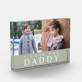 I Love You Daddy / セージグリーン フォトブロック