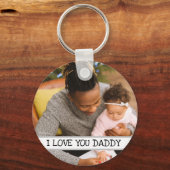 I Love You Daddy パーソナライズされた Photo キーホルダー (正面)