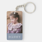 I Love You Daddy モダン Blue Kids 2 Photo キーホルダー (裏面)