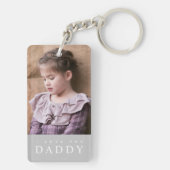 I Love You Daddy モダン Gray 2 Photo キーホルダー (裏面)