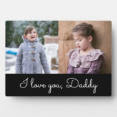 I Love You Daddy Black Script 2フォトコラージュ フォトプラーク (正面)