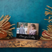 I Love You Daddy Black Script 2フォトコラージュ フォトプラーク (側面)