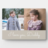 I Love You Daddy Taupe Script 2フォトコラージュ フォトプラーク (正面)