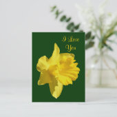 I Love You Daffodilフラワーフォトポストカード ポストカード (スタンド正面)