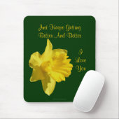 I Love You Daffodilフラワーフォトマウスパッド マウスパッド (マウス)