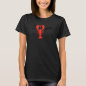 I love you declaration of love lobster illustratio tシャツ (正面)