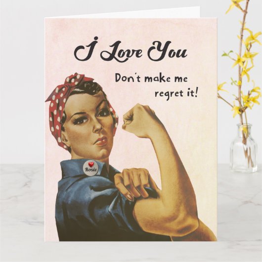 I Love You, Don't Make Me Regret It カード (黄色い花)