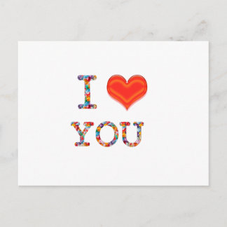 I LOVE YOU : Elegant Script of Love n Romance GIFT ポストカード