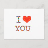I LOVE YOU : Elegant Script of Love n Romance GIFT ポストカード (正面)