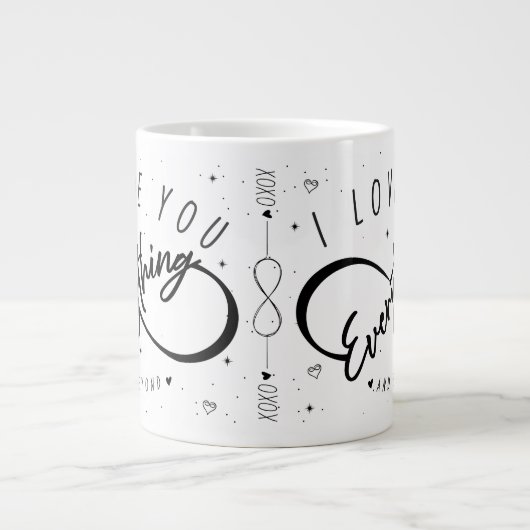 I Love You Everything & Beyond (Love Mugs) ジャンボコーヒーマグカップ (正面)