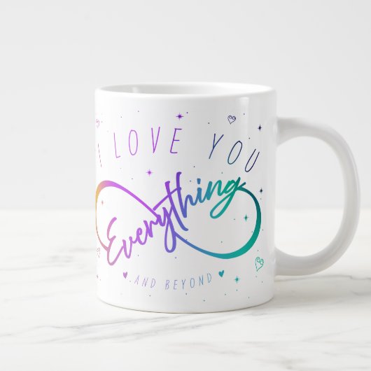 I Love You Everything & Beyond (Love Mugs) ジャンボコーヒーマグカップ (右)