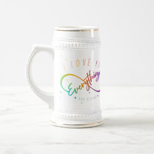I Love You Everything & Beyond (Love Mugs) ビールジョッキ