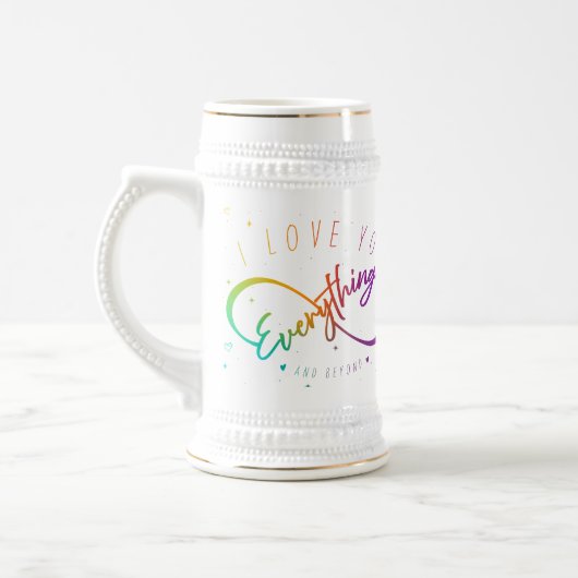 I Love You Everything & Beyond (Love Mugs) ビールジョッキ (左)