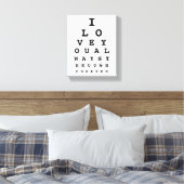 I Love You Eye Chart Canvas キャンバスプリント (インサイチュ (寝室))