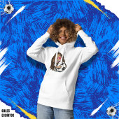 I love you football, woman with dreadlocks パーカ
