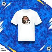I love you football, woman with dreadlocks tシャツ