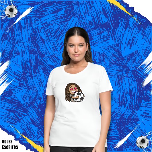 I love you football, woman with dreadlocks tシャツ