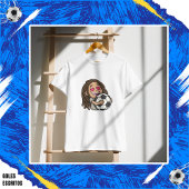 I love you football, woman with dreadlocks tシャツ