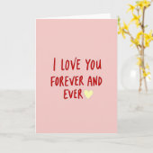 I Love You Forever And Ever Card カード (黄色い花)
