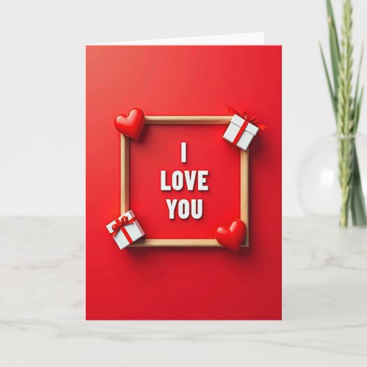I Love You Framed Art Card カード (正面)