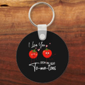I Love You From My Head Tomatoes Funny Valentine S キーホルダー (正面)